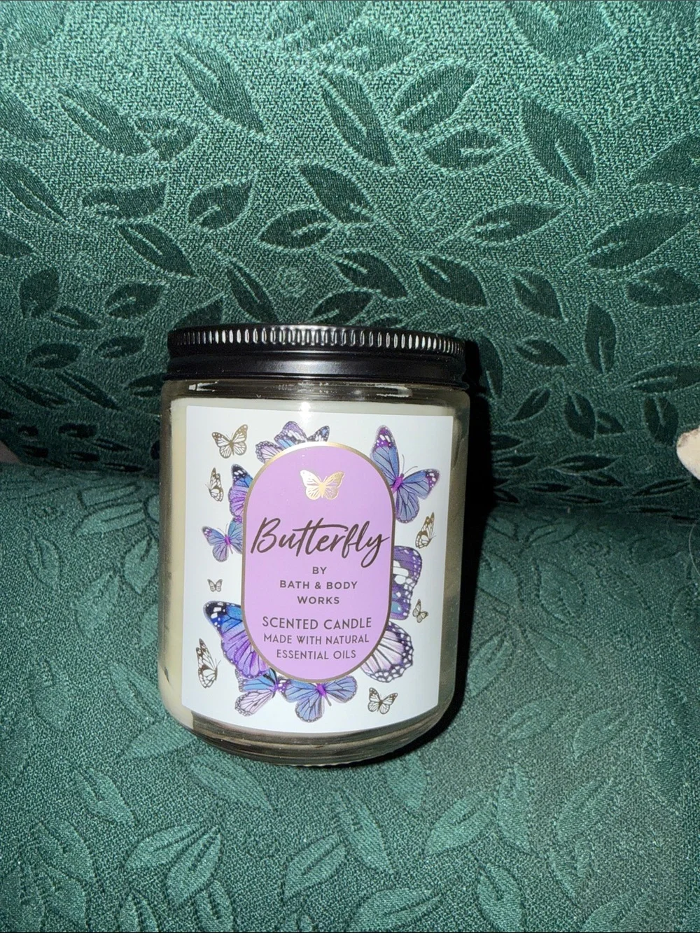 NWT Bath & Body Works Butterfly Single Wick Candle. Mason Jar style.